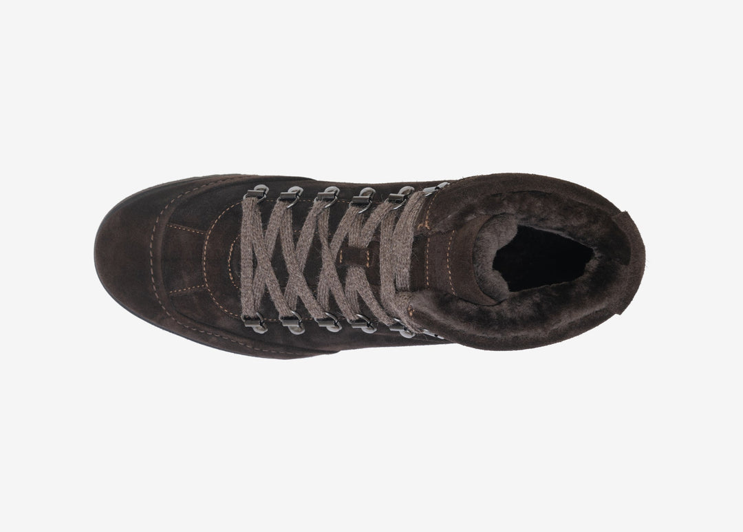 Sneaker alta in suede testa di moro