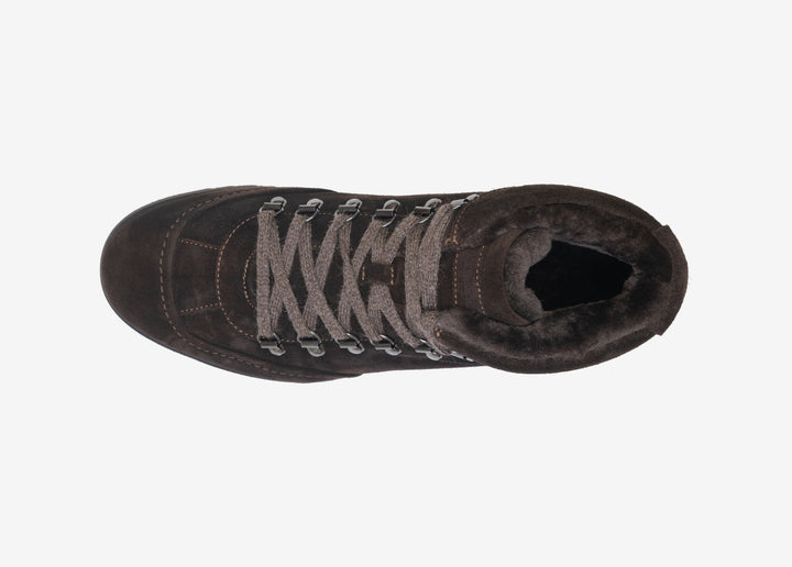 Sneaker alta in suede testa di moro