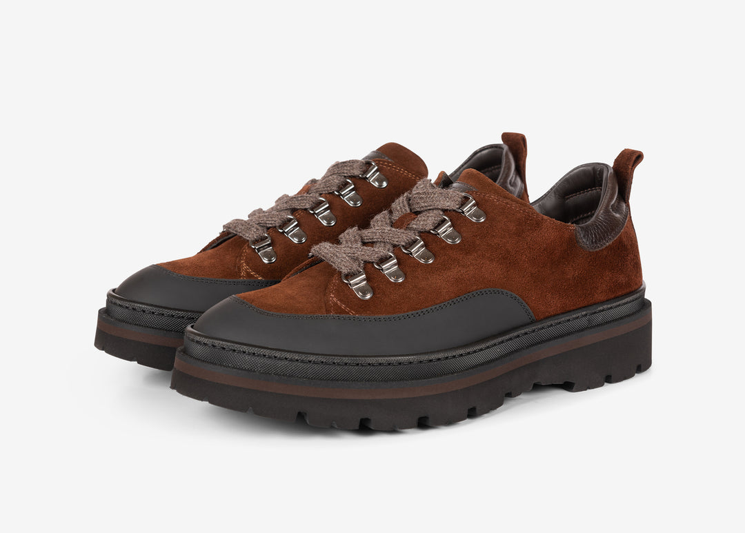 Scarponcino hiking in suede marrone
