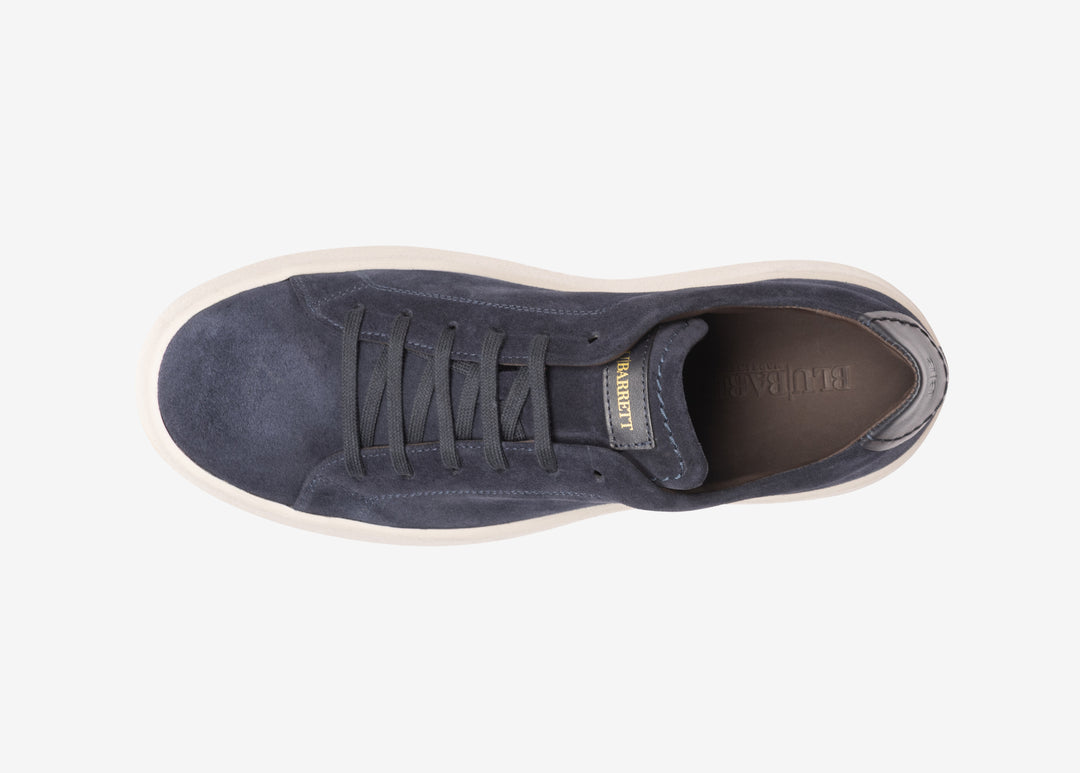 Sneaker in suede blu
