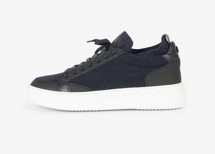 Sneaker con calza elastica blu