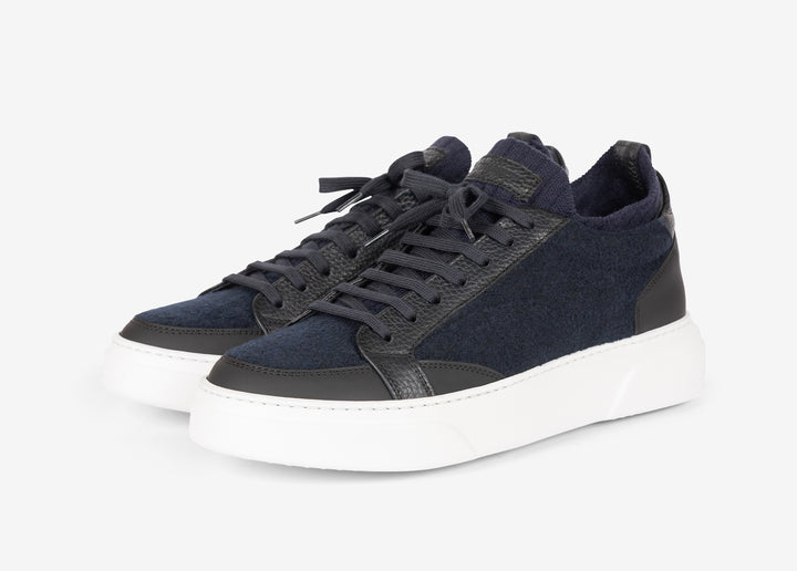 Sneaker con calza elastica blu