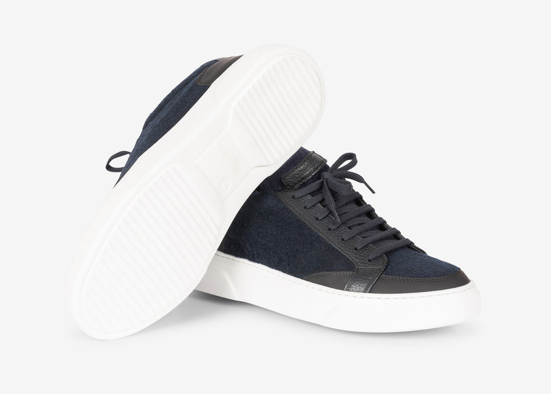 Sneaker con calza elastica blu