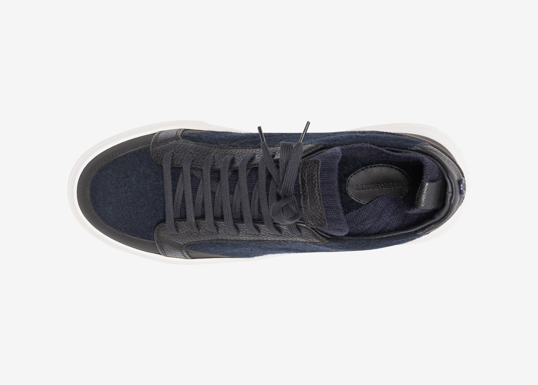 Sneaker con calza elastica blu