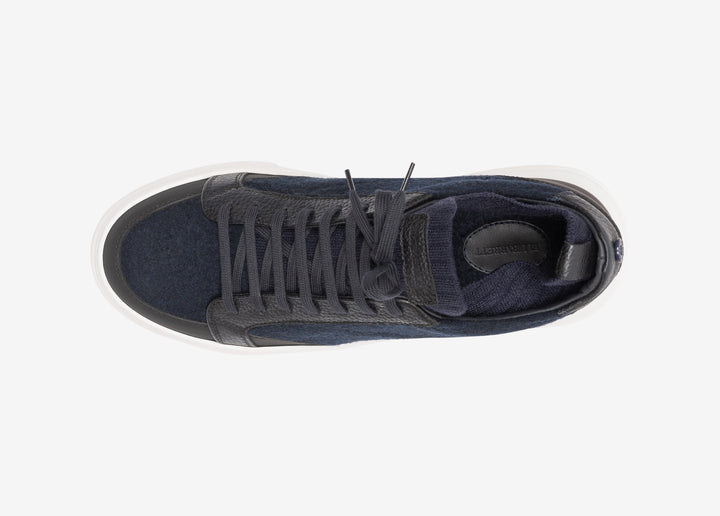 Sneaker con calza elastica blu