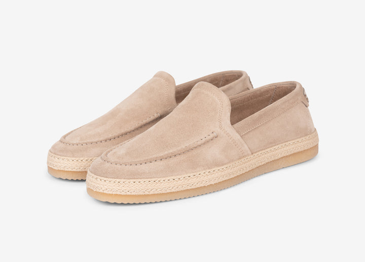 Mocassino di ispirazione espadrillas beige