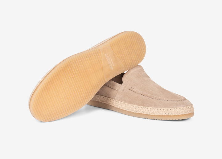 Mocassino di ispirazione espadrillas beige