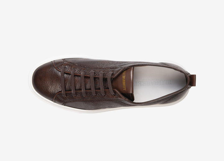 Sneaker en cuir de cerf marron