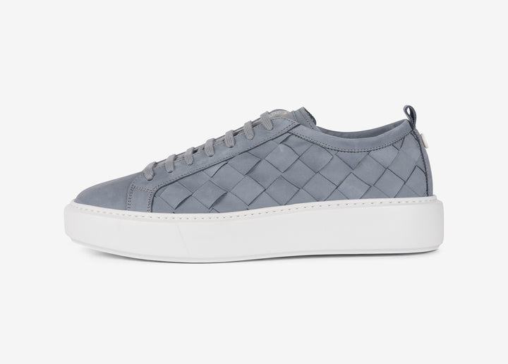Sneaker en cuir de veau tissé