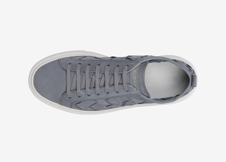 Sneaker en cuir de veau tissé