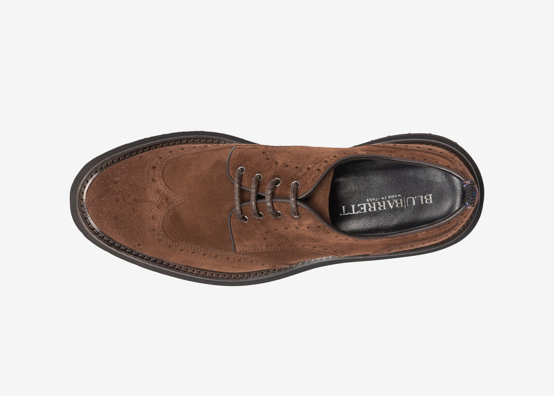 Brogue Derby in soft suede