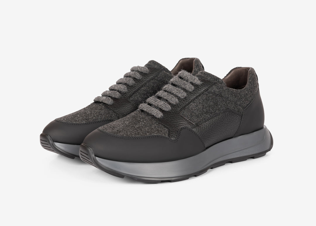 Running sneaker in lana grigia
