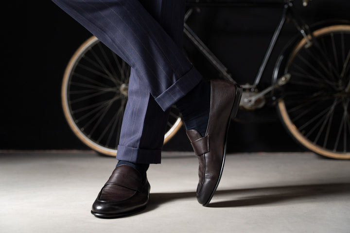 Mocassin marron avec applique