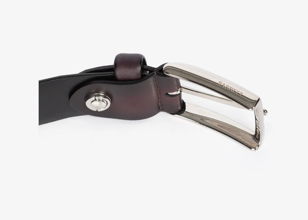 Ceinture en cuir vieilli bordeaux