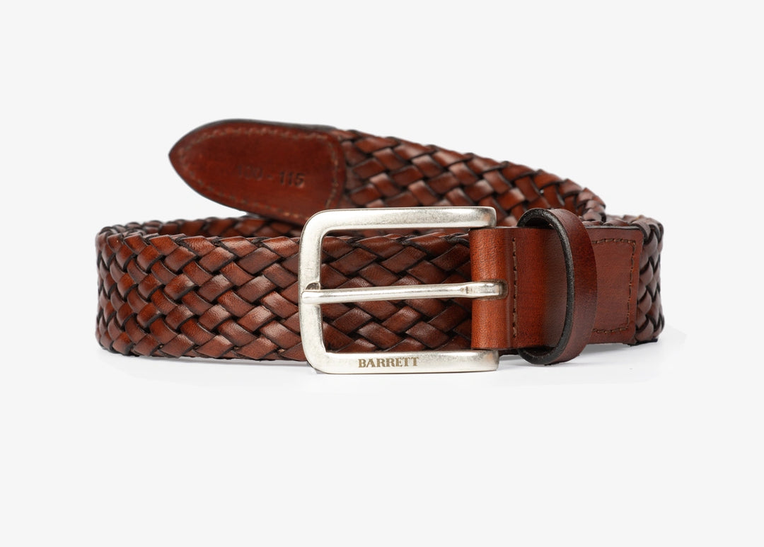 Woven belt in brown