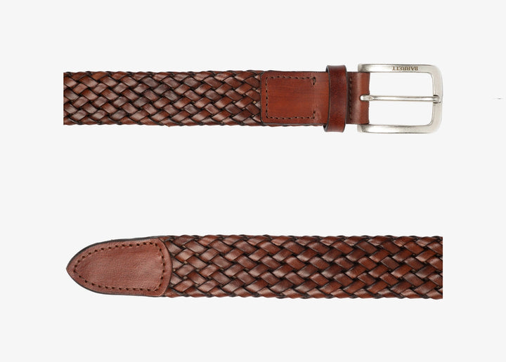 Woven belt in brown