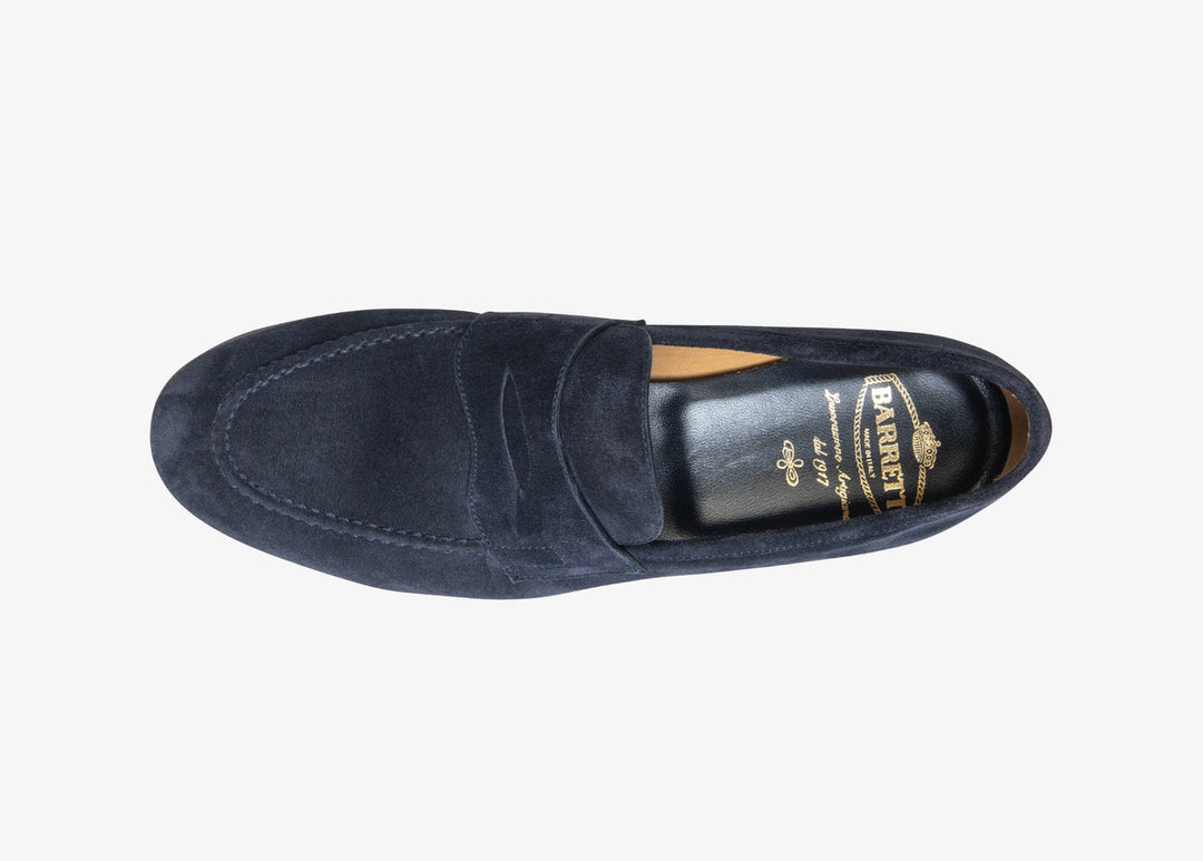 Mocassin en suède bleu