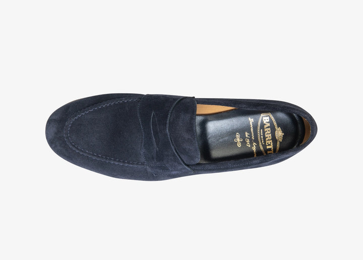 Mocassin en suède bleu