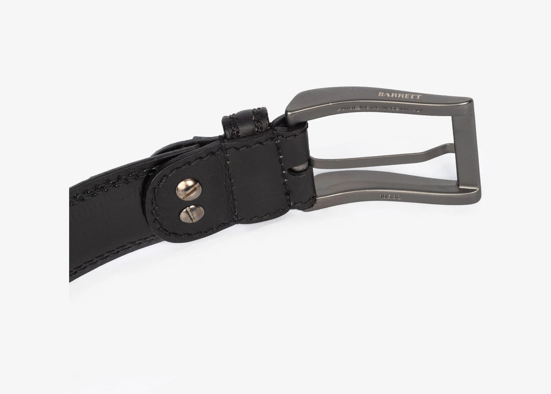 Black calfskin belt