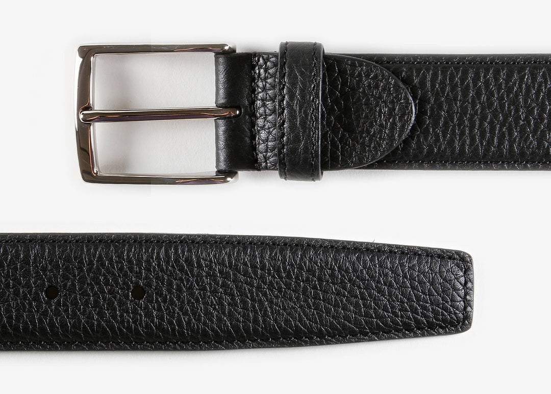 Ceinture réglable en cuir d'élan noir