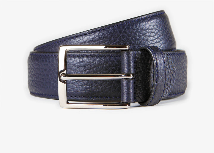 Ceinture réglable en cuir d'élan bleu