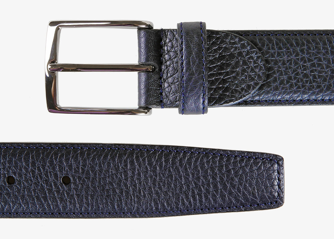 Ceinture réglable en cuir d'élan bleu