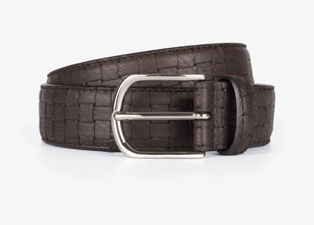 Adjustable belt in elk skin