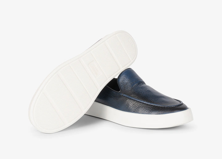 Slip-on sneaker in deer and calf leather