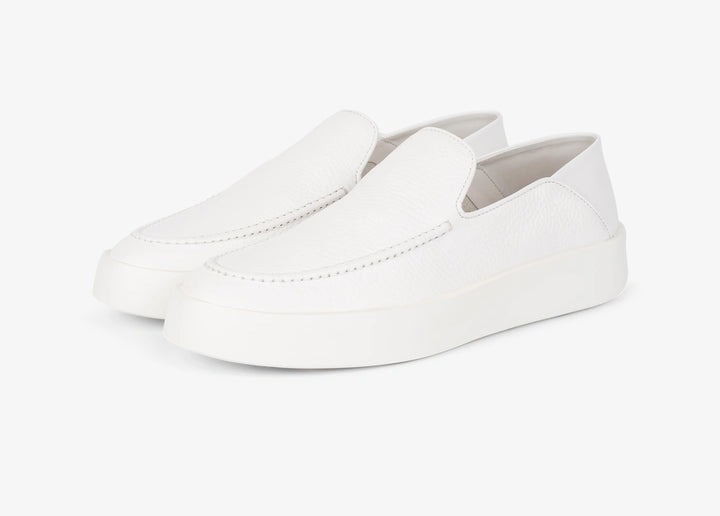 Slip-on sneaker in white calfskin leather