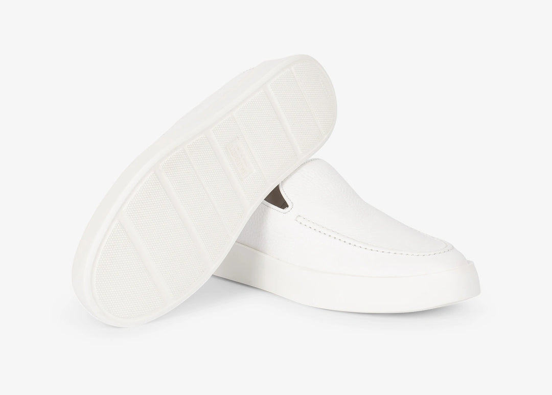Slip-on sneaker in white calfskin leather