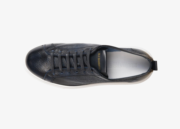 Sneaker en cuir de cerf bleu
